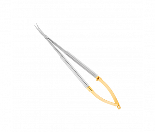 HLW 40-48B - ножницы хирургические изогнутые Micro Schere TC, 170 мм