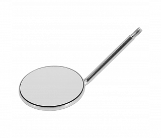 Hahnenkratt TOPvision FS Rhodium - родиевое зеркало без ручки, плоское, №5, диаметр 24 мм, 12 шт