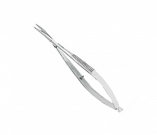 Asa Dental 0312-1 - ножницы для десны изогнутые, тонкие лезвия, на защелке 11 см