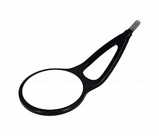 Hahnenkratt BLACK ULTRAretract FS - ультраяркое зеркало без ручки, плоское, облегченное, с ретрактором, №5, диаметр 24 мм, 3 шт