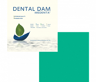 Medenta Dental Dam - завеса резиновая "Раббер дам" Медента зеленая/тонкая