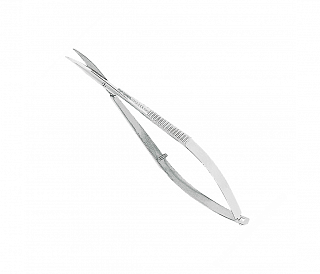 Asa Dental 0312-2 - ножницы для десны изогнутые, не острые, на защелке, 11 см
