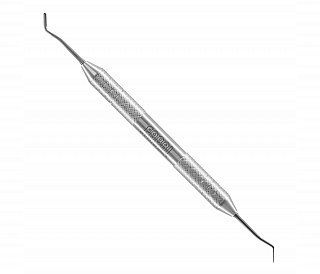 Fabri 1329F Black - малая двухсторонняя гладилка - пакер, эргономичная ручка Ø10mm, покрытие Black