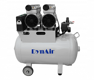 Dynamic DynAir DA7002 - безмасляный компрессор для 2 установок, 156 л/мин, ресивер 50 л, без кожуха и осушителя