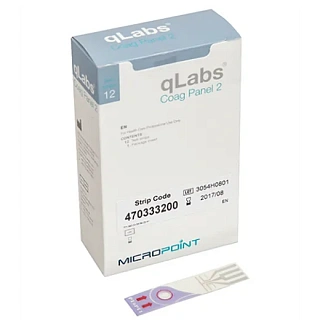 Micropoint Biotechnologies Тест-полоска qLabs Coag Panel 2 Test Strip 12 шт/упаковка