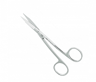 Asa Dental 0304-3 - ножницы для десны изогнутые, зубчики на одном лезвии, 13 см