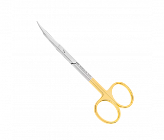 HLW 19-6TC - ножницы хирургические изогнутые Goldmann-Fox TC, 125 мм