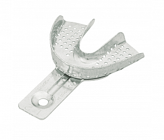 Asa Dental 2816-L2 - ложка слепочная нижняя средняя (M) с перфораций без бортика, детская, из алюминия