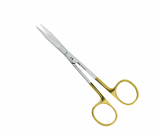 Asa Dental 0304-1TC - ножницы прямые узкие (золотая серия), 13 см