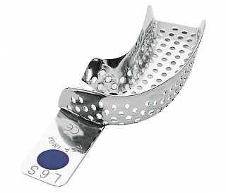 Asa Dental 2801-L6S - ложка слепочная нижняя большая (L) половина с перфорацией без бортиков (правый верх-левый низ)