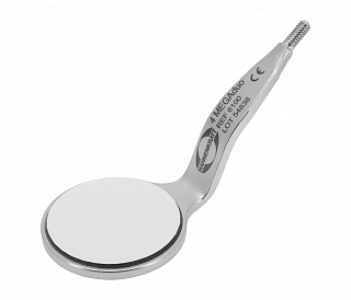 Hahnenkratt MEGAduo FS Rhodium - родиевое зеркало двухстороннее, без ручки, плоское, №4, диаметр 22 мм, 6 шт
