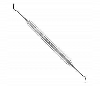 Fabri 1303-1,5F Black - узкая гладилка с двухугловым штопфером-шариком Ø1.5mm, эргономичная ручка Ø10mm, покрытие Black