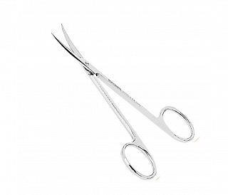 Asa Dental 0305-2 - ножницы для десны изогнутые по плоскости, 11,5 см