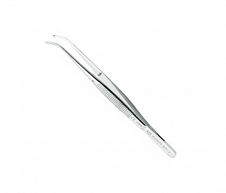 Asa Dental 0631-2 - пинцет хирургический стоматологический изогнутый, 12,5 см