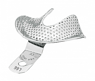 Asa Dental 2806-L66 - ложка слепочная нижняя большая (L) с перфорацией для беззубых челюстей