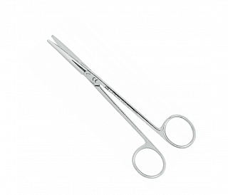 Asa Dental 0321-2 - ножницы для десны изогнутые по плоскости, 14,5 см