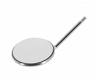 Hahnenkratt TOPvision FS Rhodium - родиевое зеркало без ручки, плоское, №7, диаметр 28 мм, 12 шт