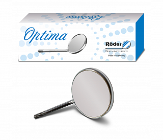 Roder Dentalinstrumente Optima - зеркало плоское, без ручки, размер 4, 22 мм, 12 шт
