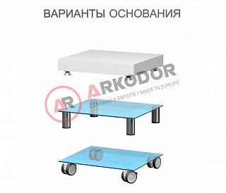 Arkodor AR-L02N - стол лабораторный со стеллажом двухтумбовый (тумба с распашной металлической дверью, тумба с четырьмя выдвижными ящиками), на столешнице стекло