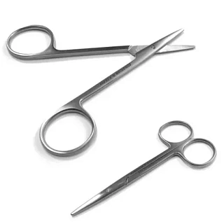 Surgicon глазные прямые тупоконечные 113 мм