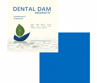Medenta Dental Dam - завеса резиновая "Раббер дам" Медента голубая/тонкая