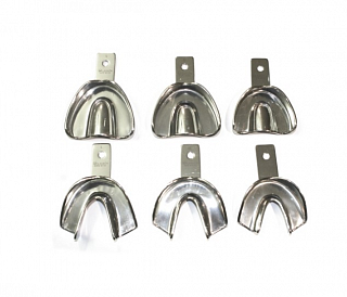 Legrin M-530-9043 - ложки слепочные Legrin, неперфорированные 6 шт (3 верх + 3 низ) - S, M, L