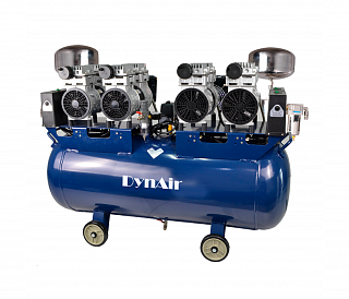 Dynamic DynAir DA7004D - безмасляный компрессор на 5 установок, с осушителем, ресивер 100 л, 272 л/мин, 1-фазный, без кожуха