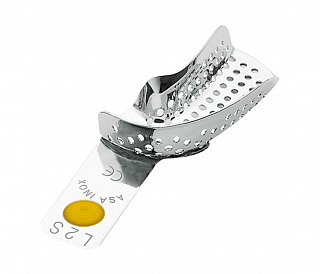 Asa Dental 2801-L2S - ложка слепочная нижняя малая (S) половина, с перфорацией без бортиков (правый верх-левый низ)