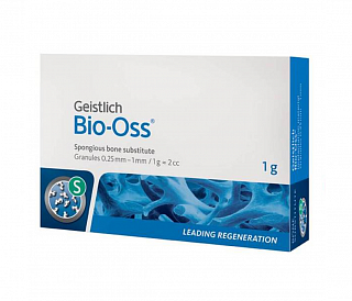 Geistlich Pharma Bio-Oss - 1,0 г, гранулы 0,25-1 мм, размер S, натуральный костнозамещающий материал