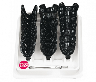 Asa Dental S2851-24 - набор слепочных ложек, с перфорацией, без бортиков, 24 шт