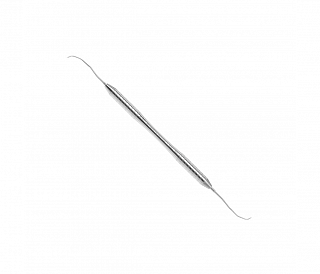 Asa Dental ML0704-11/12AF - зонд N11/12AF двусторонний изогнутый Leonardo с полой легкой ручкой