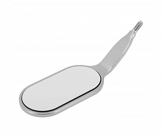 Hahnenkratt MEGAstretch FS Rhodium - родиевое зеркало без ручки, овальное, 18x33 мм