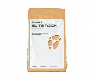 Zhermack Elite Rock (Sandy brown) 3kg - сверхтвердый гипс IV класса для воспроизведения культей в несъемном протезировании