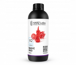 HARZ Labs Basic Red V2 - базовая фотополимерная смола, цвет красный, 1 кг