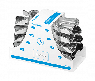 Asa Dental S2807A-8 - ложка слепочная, набор 8 штук, без перфорации с бортиками