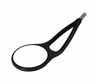 Hahnenkratt BLACK ULTRAretract FS - ультраяркое зеркало без ручки, плоское, облегченное, с ретрактором, №4, диаметр 22 мм, 3 шт