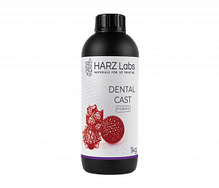 HARZ Labs Dental Cast Form2 - фотополимерная смола, цвет полупрозрачный вишневый, 0.5 кг