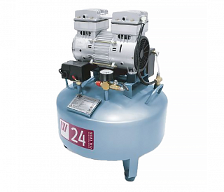 WuerWei W-601 - безмасляный компрессор для одной стоматологической установки с ресивером 24 л (65 л/мин)