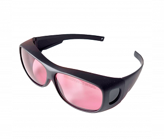 AMD Lasers EYEPINK - очки защитные для работы с лазером, розовые в черной оправе стандартного размера