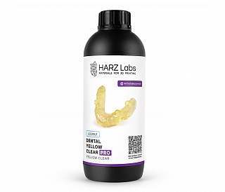 HARZ Labs Dental Yellow Clear Pro - фотополимер, цвет желтый прозрачный, 1 кг