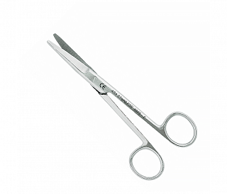 Asa Dental 0325-2 - ножницы для десны изогнутые по плоскости, 14,5 см