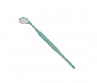 Hahnenkratt RELAX FS Rhodium - родиевое зеркало с ручкой, №4, диаметр 22 мм, мятный, 10 шт