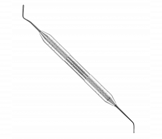 Fabri 1304-1,0F Black - удлиненная узкая гладилка с штопфером-шариком Ø1.0mm, эргономичная ручка Ø10mm, покрытие Black