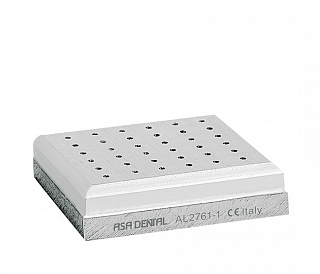 Asa Dental AL2761-1 - подставка для боров, 36. шт., алюминий, с отверстиями FG