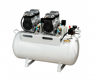 Mercury HK-3EW-55 - безмасляный компрессор для 2-х стоматологических установок, ресивер 55 л (140 л/мин)