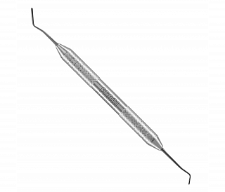 Fabri 1334F Black - удлиненная узкая гладилка с цилиндрическим штопфером Ø1.0mm, эргономичная ручка Ø10mm, покрытие Black